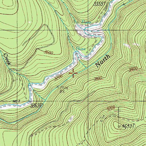 Topographic Map of Laura Creek, OR