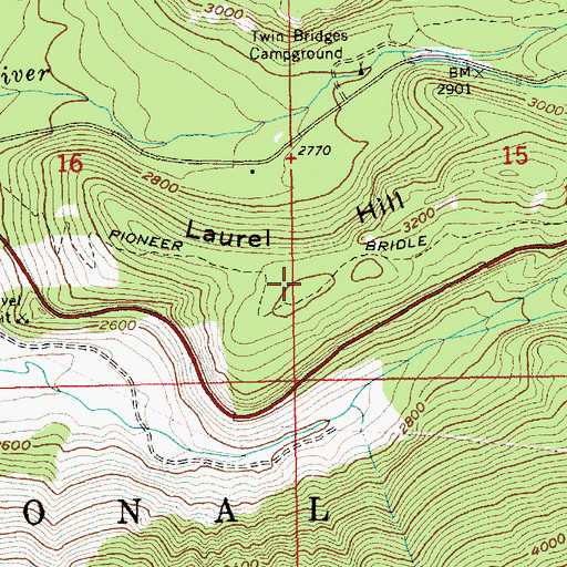 Topographic Map of Laurel Hill, OR
