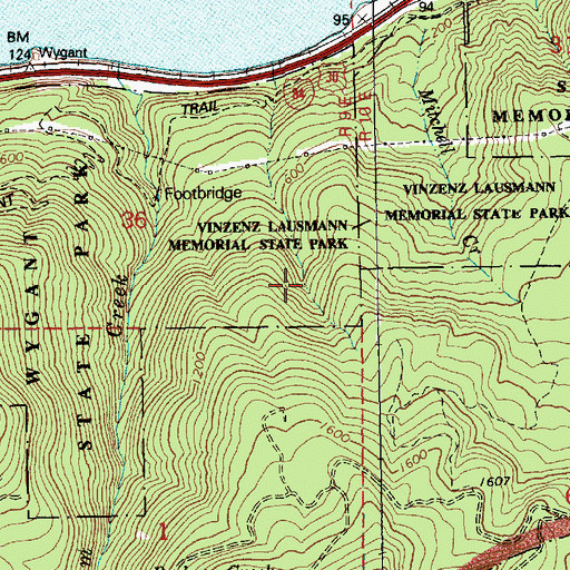 Topographic Map of Vinzenz Lausmann Memorial State Natural Area, OR