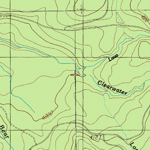 Topographic Map of Lava Creek, OR