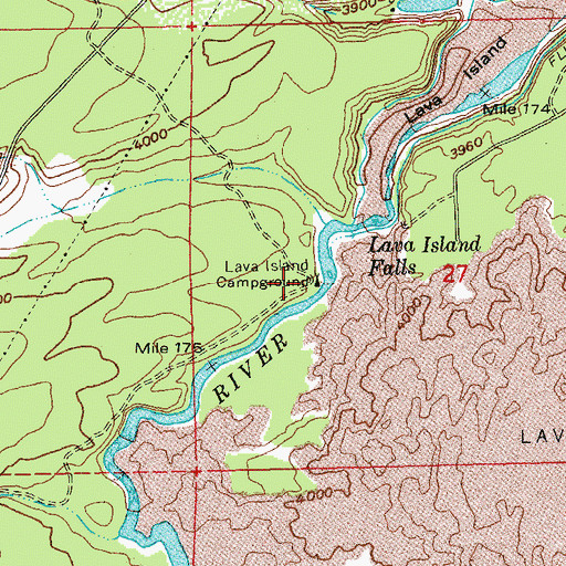 Topographic Map of Lava Island Recreation Site, OR