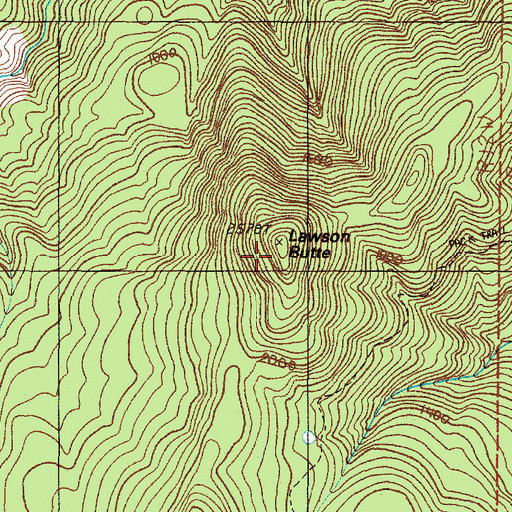 Topographic Map of Lawson Butte, OR