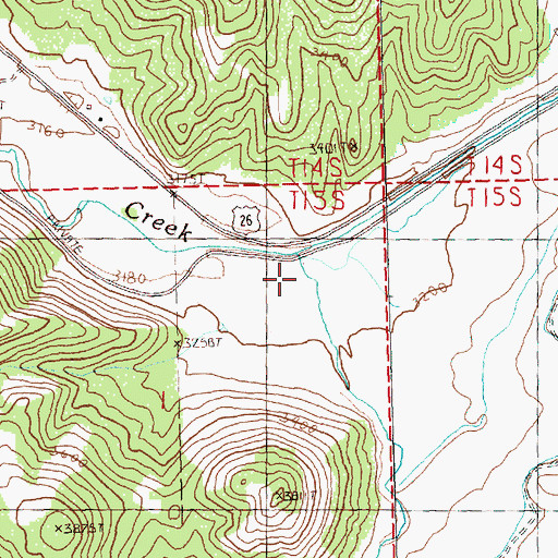 Topographic Map of Lawson Creek, OR