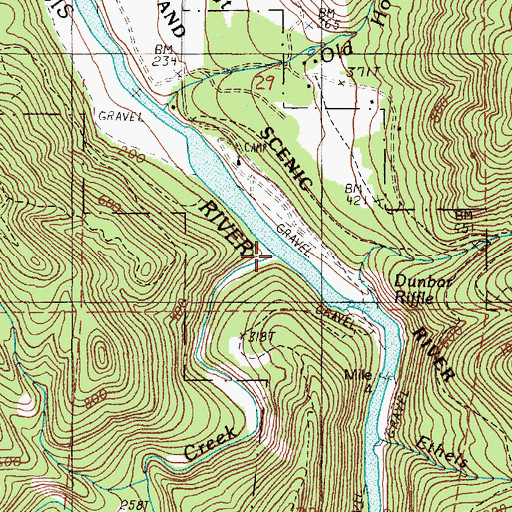 Topographic Map of Lawson Creek, OR