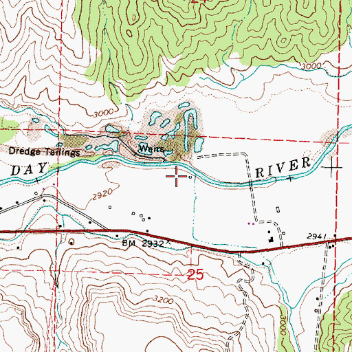 Topographic Map of Laycock Creek, OR