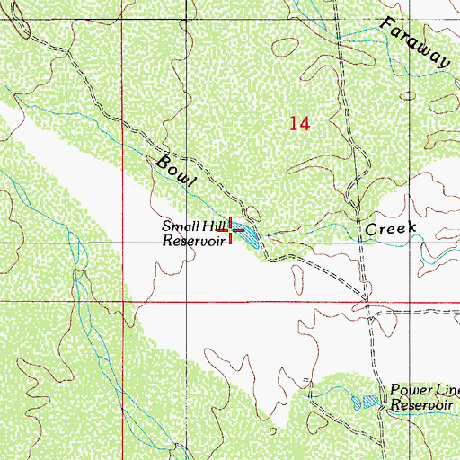 Topographic Map of Small Hill Reservoir, AZ
