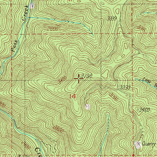 Topographic Map of Leach Camp Trail, OR