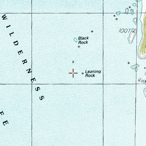 Topographic Map of Leaning Rock, OR