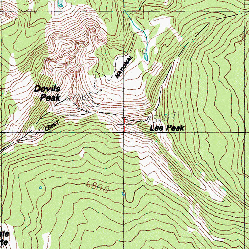 Topographic Map of Lee Peak, OR