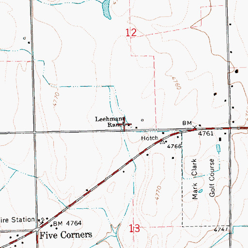 Topographic Map of Leehmann Ranch, OR