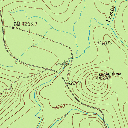 Topographic Map of Lemiti Campground, OR