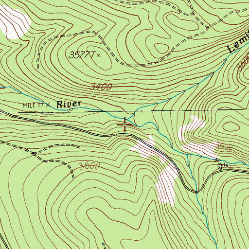 Topographic Map of Lemiti Creek, OR