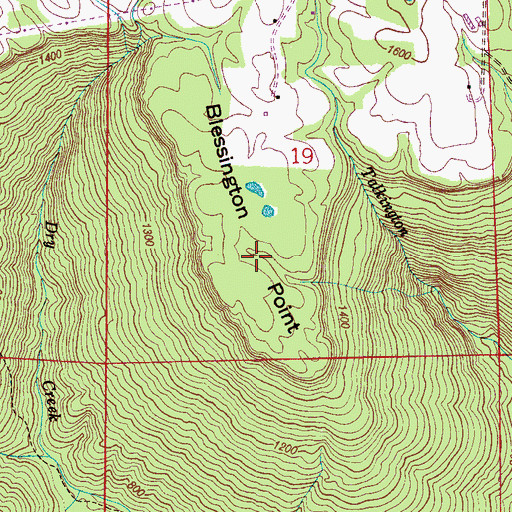 Topographic Map of Blessington Point, AL
