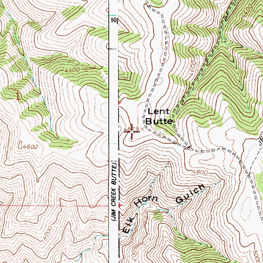 Topographic Map of Lent Butte, OR