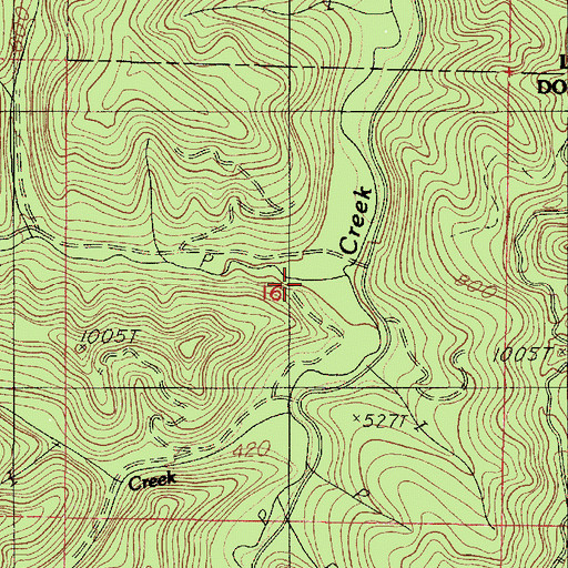 Topographic Map of Leopold Creek, OR