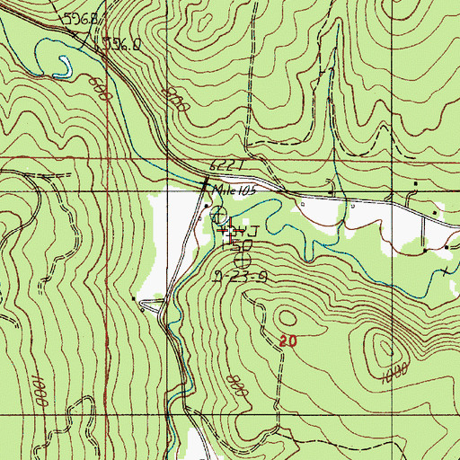 Topographic Map of Letz Creek, OR