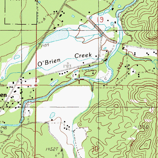Topographic Map of Leuizenger Creek, OR