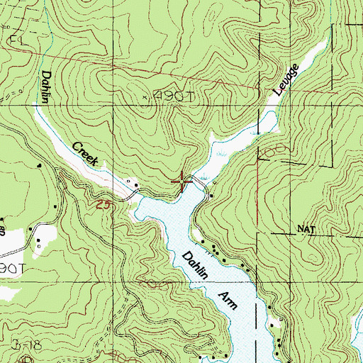 Topographic Map of Levage Creek, OR