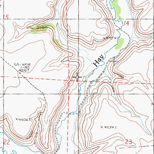 Topographic Map of Lewis Creek, OR