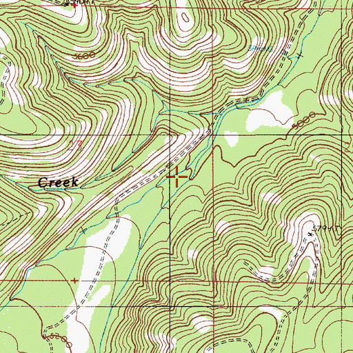 Topographic Map of Lick Creek, OR