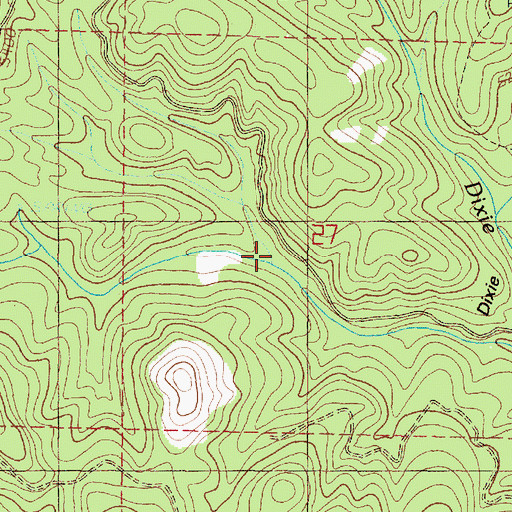 Topographic Map of Lick Creek Trail (historical), OR
