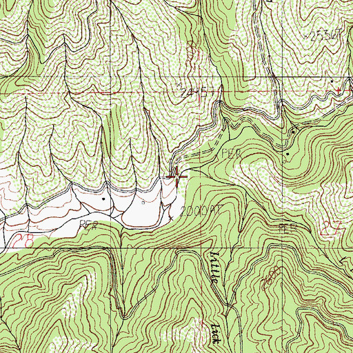 Topographic Map of Lick Gulch, OR