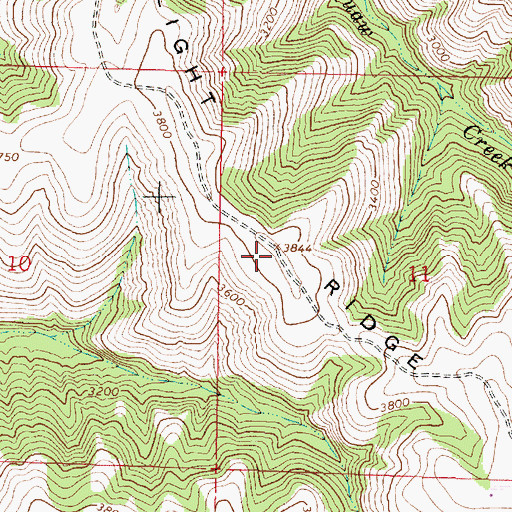Topographic Map of Light Ridge, OR