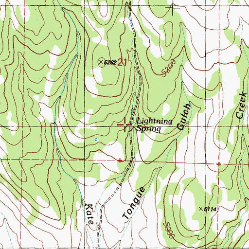 Topographic Map of Lightning Spring, OR