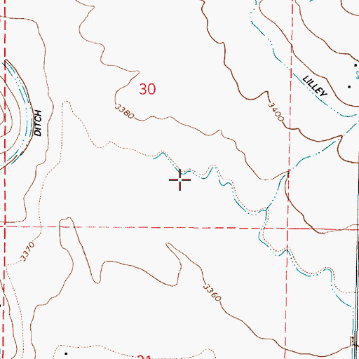 Topographic Map of Lillard Ditch, OR