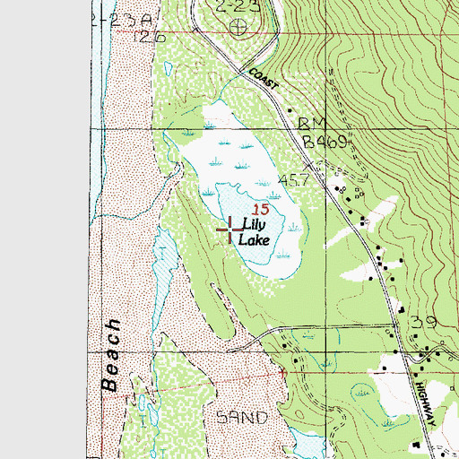 Topographic Map of Lily Lake, OR