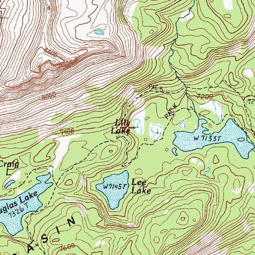Topographic Map of Lilly Lake, OR