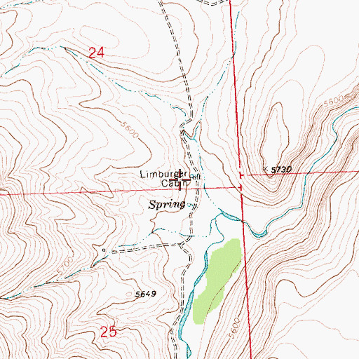 Topographic Map of Limburger Cabin, OR