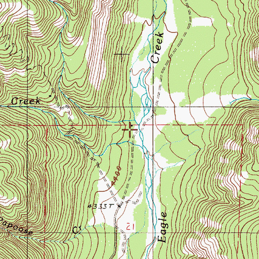 Topographic Map of Lime Creek, OR