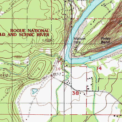 Topographic Map of Limpy Creek, OR