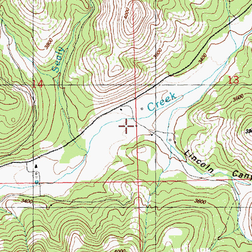 Topographic Map of Lincoln Canyon, OR
