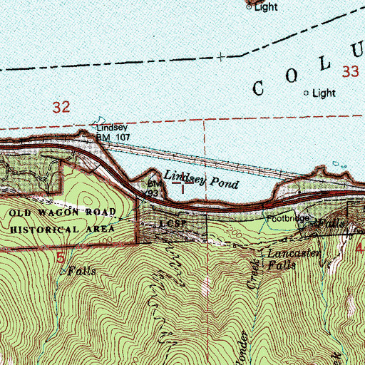 Topographic Map of Lindsey Pond, OR