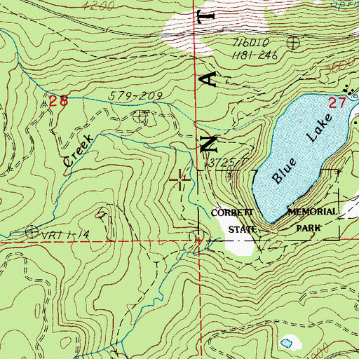 Topographic Map of Link Creek, OR