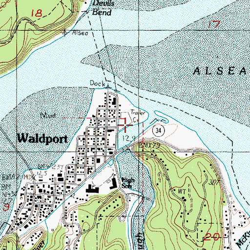 Topographic Map of Lint Creek, OR