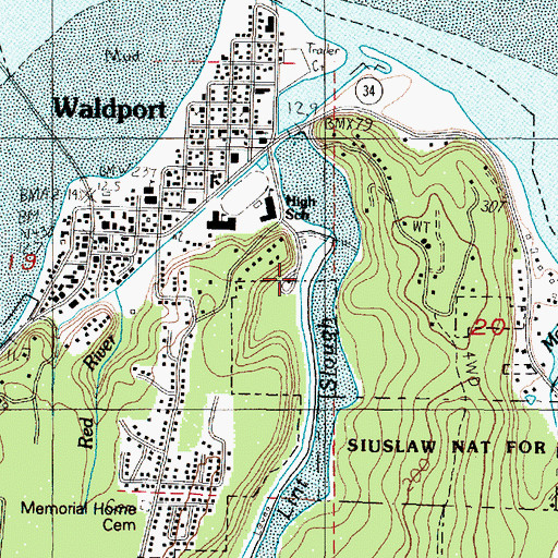 Topographic Map of Lint Slough, OR