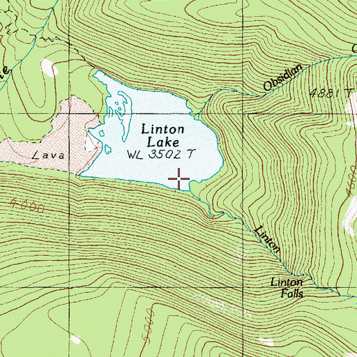 Topographic Map of Linton Creek, OR