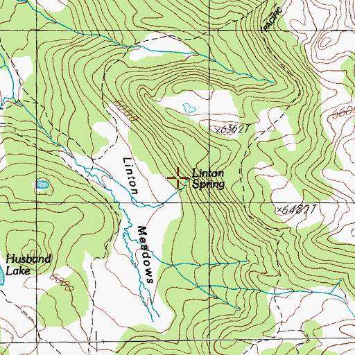 Topographic Map of Linton Spring, OR