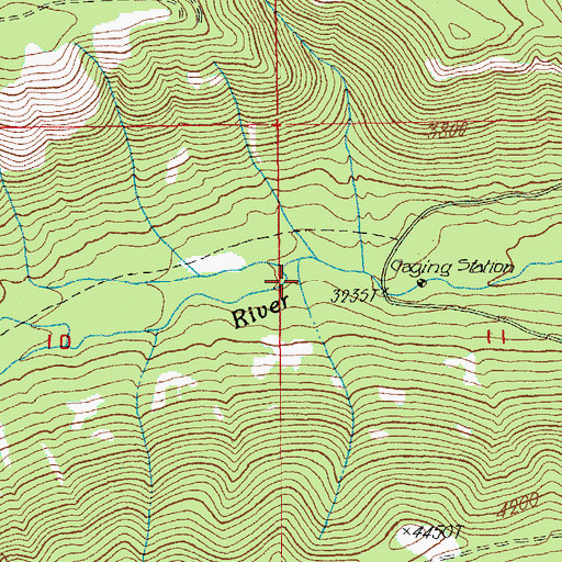 Topographic Map of Lionshead Creek, OR