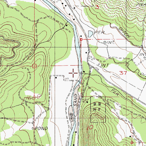 Topographic Map of Little Applegate River, OR
