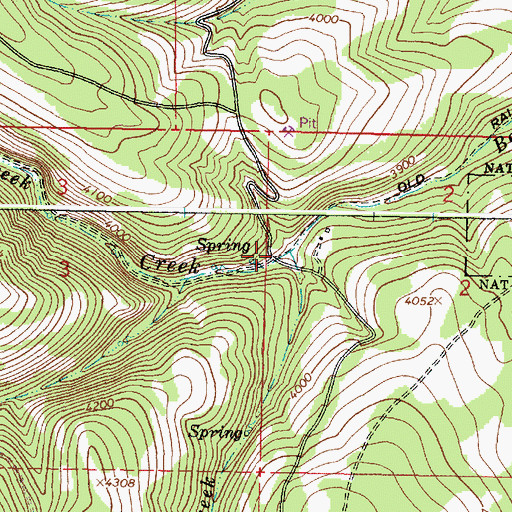 Topographic Map of Little Bear Creek, OR