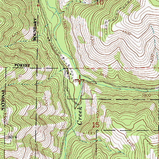 Topographic Map of Little Bear Creek, OR