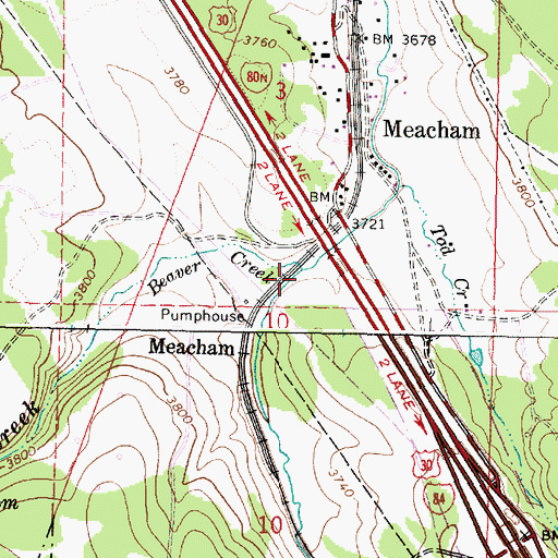 Topographic Map of Beaver Creek, OR