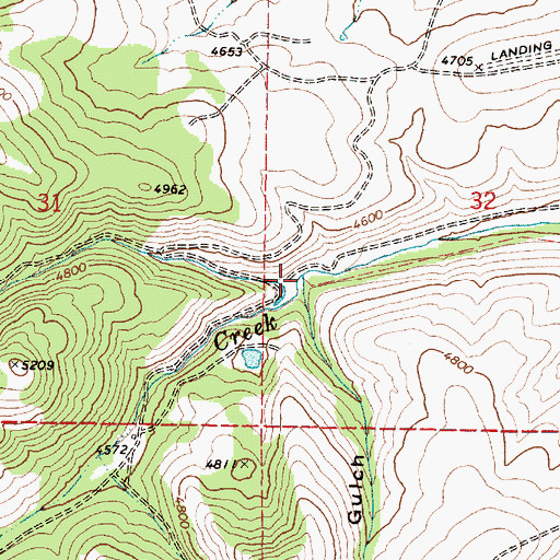 Topographic Map of Little Black Stump Gulch, OR