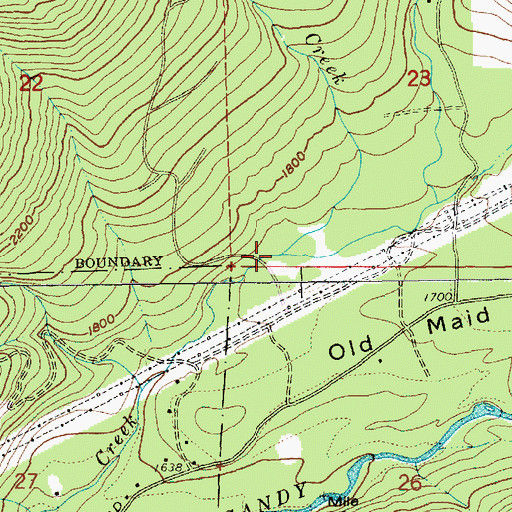 Topographic Map of Little Clear Creek, OR