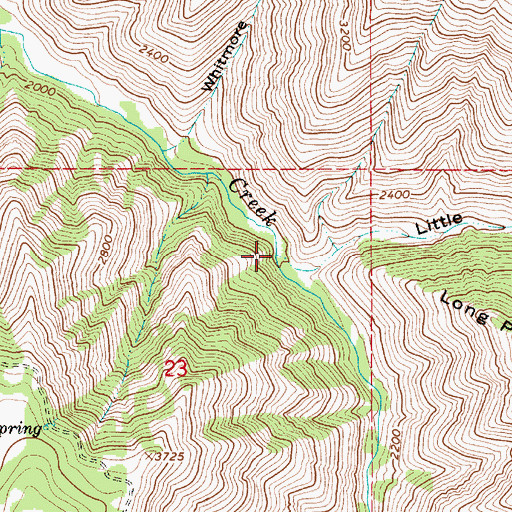 Topographic Map of Little Courtney Canyon, OR