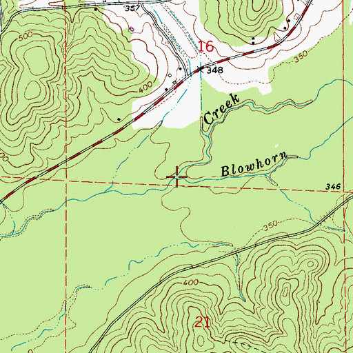Topographic Map of Blowhorn Creek, AL